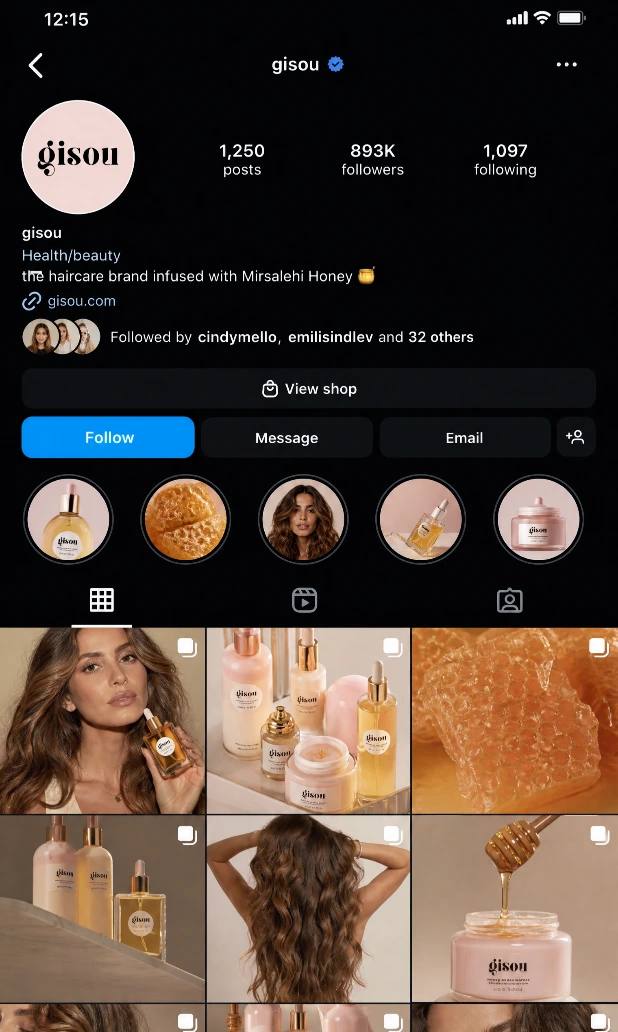 Instagram page